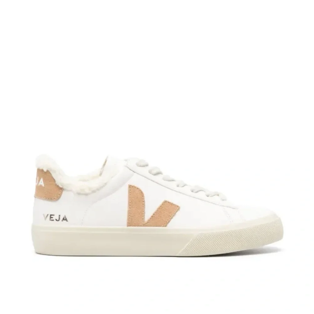 Veja Cream and Tan Women's Sneakers - Picture 2 of 5